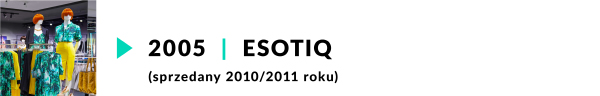 LPP SA – Relacje Inwestorskie – Strategia – 2005 Sprzedaż marki Esotiq